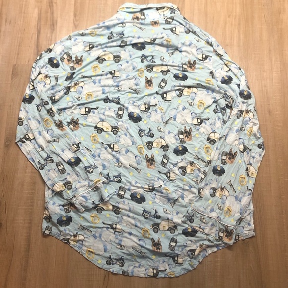 Posh Peanut Police Print Adult Pajamas - Picture 4 of 9
